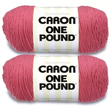 Hilo Rosa Caron One Pound, Paquete De 2 Unidades De 454 G/16