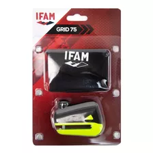 Candado Freno Disco Moto Ifam Grid75 Amarillo Antirrobo