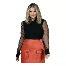 Blusa Roupa Femininas Bufante Plus Size Modinha Online Festa