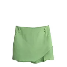 Shorts Saia Feminino Alfaiataria Com Bolso Luxo Fashion