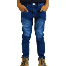 Calça Jeans Infantil Masculina Social Skinny 1 Ao 16 Anos