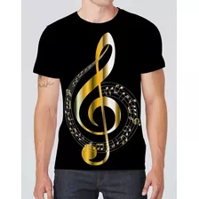 Camisa Camiseta Símbolos Musicais Musica Art Letras Notas 01