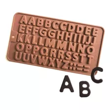 Molde Silicona Abecedario 48 Letras Finitas P Chocolate Abc