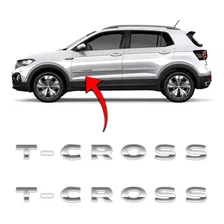 Par Escrita Friso Adesivo Lateral Volkswagen T-cross