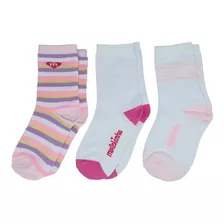 Kit Com 3 Pares De Meias Molekinha Infantil Feminina