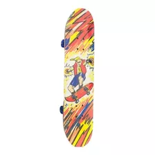 Skate Estampado Colorido Com Kit Proteção 6+ 3108 Fênix