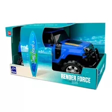 Carro Roda Livre - Render Force - Surf - 30 Cm - Azul - Rom