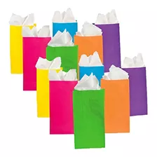 Fun Express Inc. Bolsas De Regalo De Papel Neón - Neón (2 