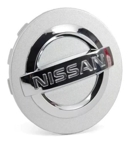 4x Centro Tapn De Rin Nissan 54mm Color Plata / Negro 4 Pzs Foto 3