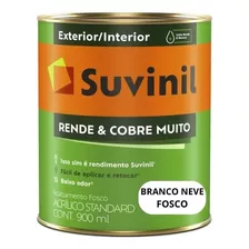 Tinta Suvinil Acrilica 900ml Branco Fosco Parede Pequena 1/4