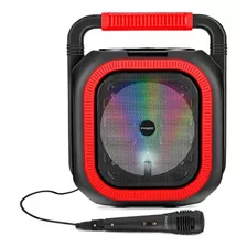Parlante Karaoke Philco 765rd Bluetooth Speaker 6.5¨ Negro/rojo