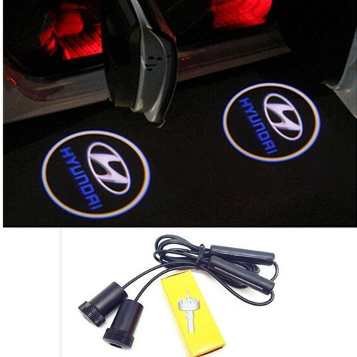 Par De Luz Cortesia  Proyector Logo Hyund  Para Auto Puerta  Foto 2