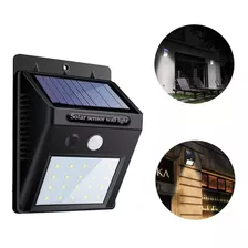 Arandela Holofote Leds Placa Energia Solar A Prova D´agua Nf