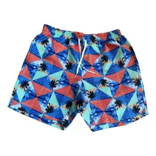 Short Para Praia Masculino Bermuda Floral Tactel