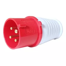 Plugue Industrial 3p+t / 32a / 380v / 6h / Vermelho - Ip44