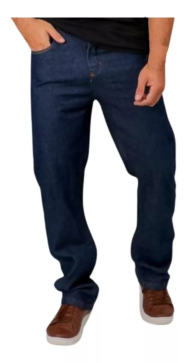 Calça De Trabalho Masculina Jeans Tradicional Uniforme Nf