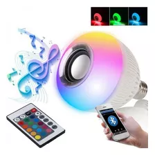 Lampada Led 12w Caixa Som Bluetooth - Rgb E Alto Falante