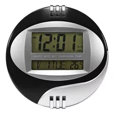 Relógio De Mesa E Parede Digital 20x20cm Data Temperatura