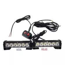 Luces Led Tipo Policia - Federales 36w Azul - Rojo