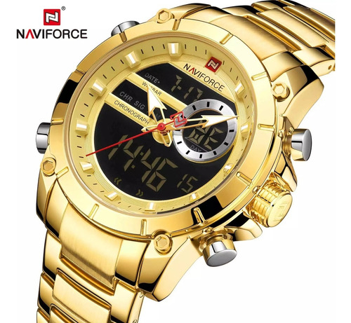 Relógio Naviforce Banhado A Ouro - Qualidade Extrema