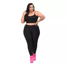 Duas Calças Legging Plus Size Feminina Para Treinar Forrada