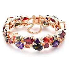 Hermosa Rose Gold Plated Multicolor Austria Crystal Elements