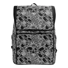 Morral Para Portátil - Naanle Stylish Floral Tattoo Skull Pa