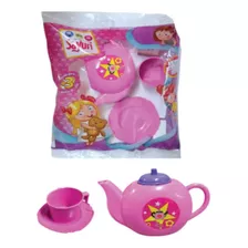 Kit Infantil Solapa Bule + Xicaras Rosa Cozinha Meninas
