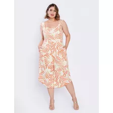 Macacão Plus Size Pantacourt Feminino Estampado Blogueira