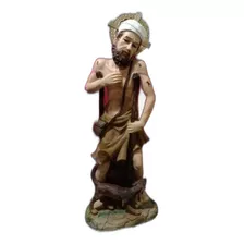 San Lázaro, Figura De Resina, 50cm Alto X 20cm Largo X 17cm 