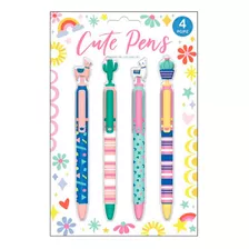 Set De Plumas Llama & Cactus | Ek Pen Set 4/pkg Llama & Cact