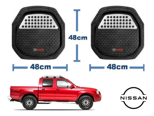 Tapetes 4pz Charola 3d Logo Nissan Frontier D22 2000 A 2009 Foto 3