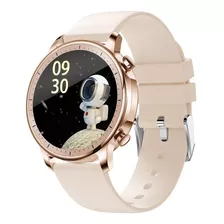 Smartwatch Colmi V V23 1.3 Caja De Aleación Dorada, Malla Beige De Silicona Y Bisel Dorado