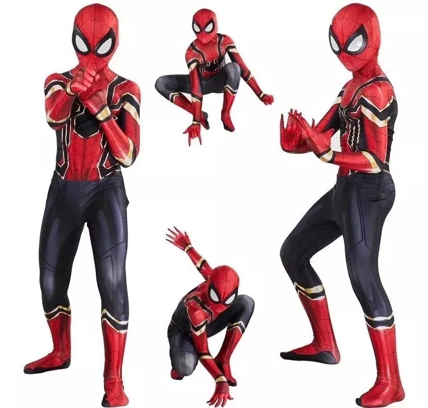 Fantasia Homem Aranha De Ferro Infantil Spider Cosplay