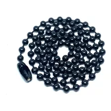 Cadena Tipo Bola Militar 4mm Acero Inoxidable Negro 60 Cm