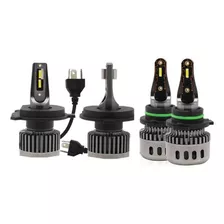 Kit Ultra Led H4 Farol Alto Baixo + Milha 30000 Lm Branco