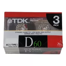 Tdk D60 3 Pack 60 M Fitas Cassetes Virgem Lacradas Coreia