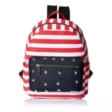 Mochila Mini Domo De Rayas Y Estrellas Para Mujer