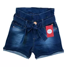 Shorts Jeans Lycra Menina Infantil 10 12 14 16 