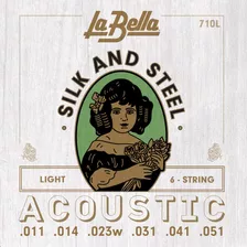 Cuerdas La Bella Para Guitarra Acústica, Light 710l