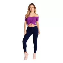 Blusa Manga Corta Dama Morado Mundo Terra 148872