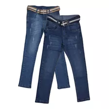 Kit 2 Calça Jeans Masculina Infantil Juvenil Menino 2 Ao 16