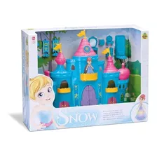 Castelo Princesa Snow Gelo Com Acessórios - Samba Toys Cor Azul/rosa