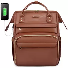 Lo Ok Laptop Backpack For Women,soft Faux Leather,travel Bac