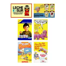 Carteles Metalicos Pack 6 Placas Leche Sur-yougurt 20x30 Cms