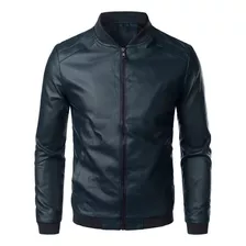 A Chaqueta De Cuero Delgada De Primavera Y Otoño Para Hombre