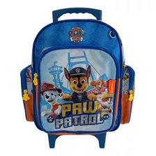 Mochila De Carrinho Infantil Escolar Pp2056 Patrulha Canina Cor Azul