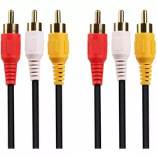 Cable 3 Rca Av Audio Vídeo 2 Metros Aprox Dvd Decodificador