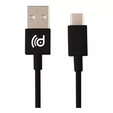 Cable Pvc Tipo C Ddesign Negro 1m Dd-typec1mb