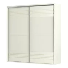 Guarda Roupa Casal 223cm 2 Portas Correr 100% Mdf Tw602 Off Cor Branco